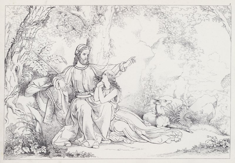 Shakespearova Bouře, I. dějství, scéna 2 od Joseph Noel after Paton