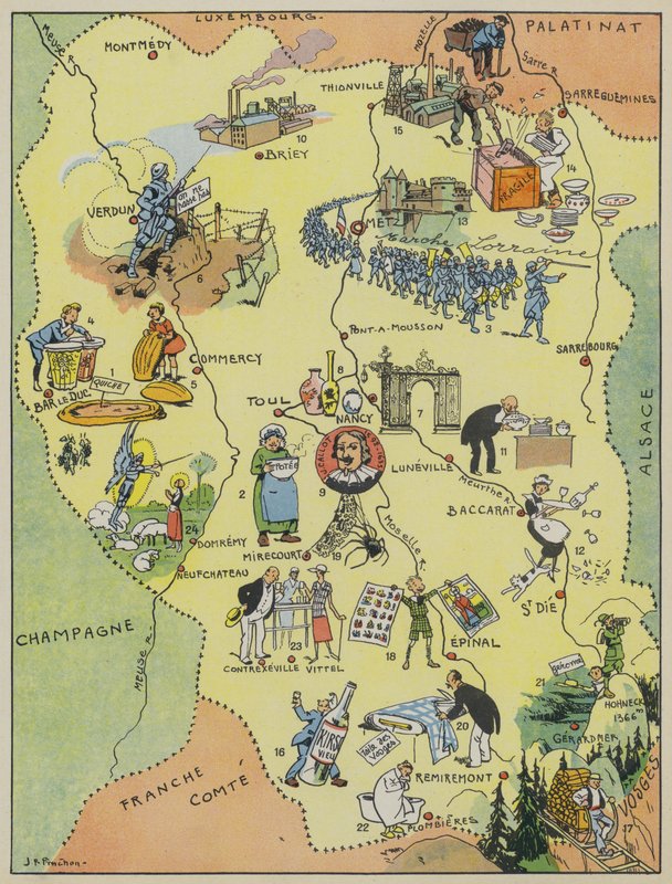 Lorraine (barevná litografie) od Joseph Porphyre Pinchon