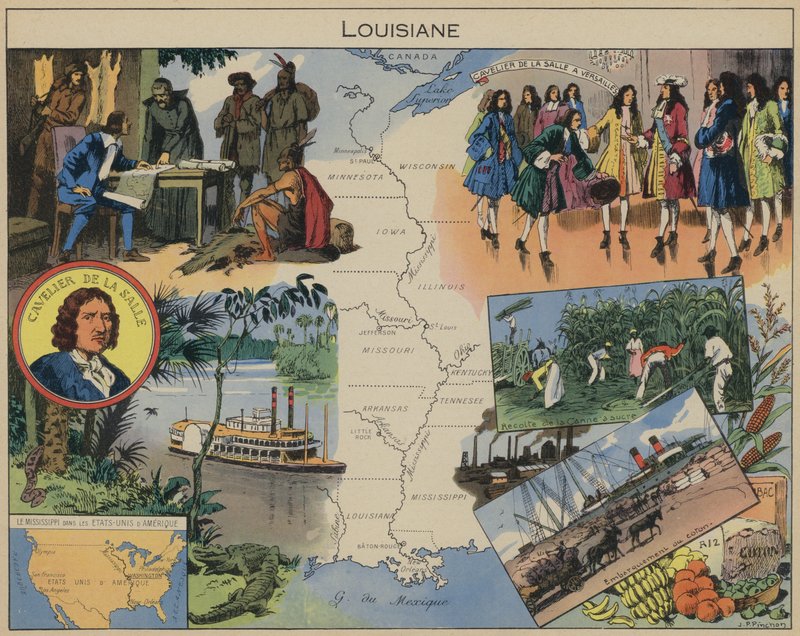 Louisiana (barevná litografie) od Joseph Porphyre Pinchon