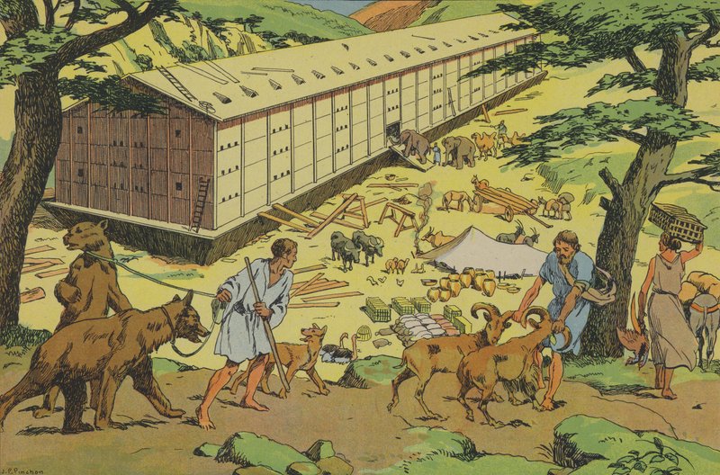 Noemova archa (barevná litografie) od Joseph Porphyre Pinchon
