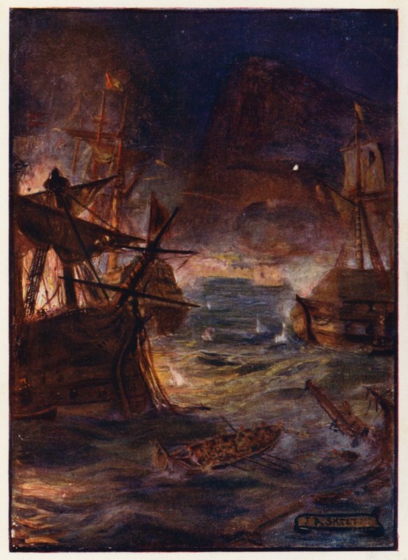 Velké obléhání Gibraltaru od Joseph Ratcliffe (after) Skelton