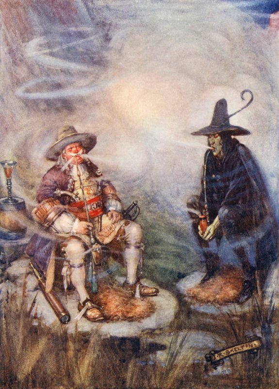 Jak Stolová hora získala svůj mrak (barevná litografie) od Joseph Ratcliffe (after) Skelton