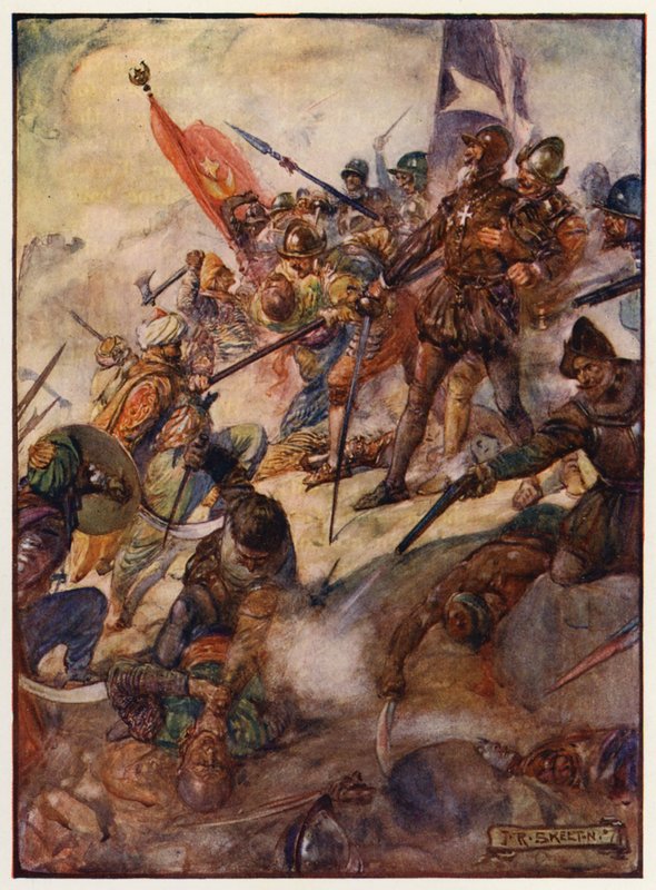Jean Parisot de la Valette při velkém obléhání Malty od Joseph Ratcliffe (after) Skelton