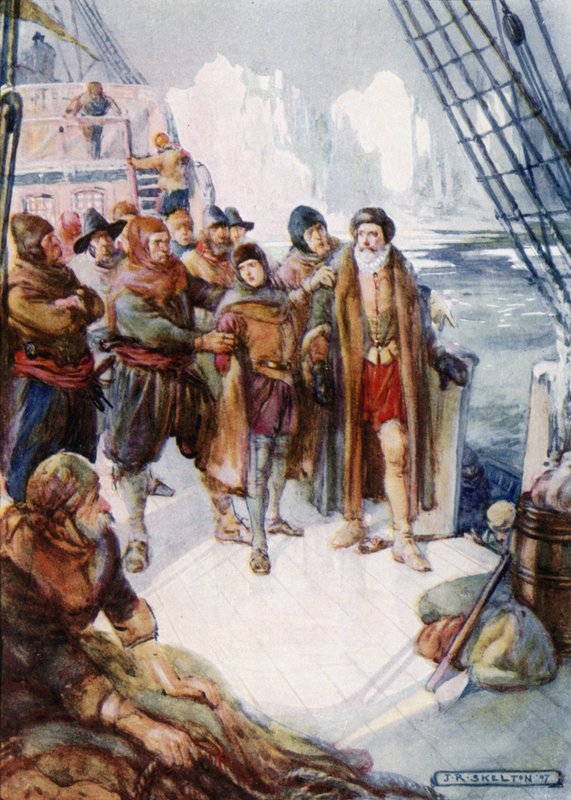 Tito krutí muži chtěli Hudsona nechat unášet ledovými vodami od Joseph Ratcliffe Skelton