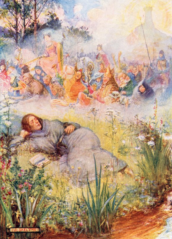William Langland sní podivuhodný sen od Joseph Ratcliffe Skelton
