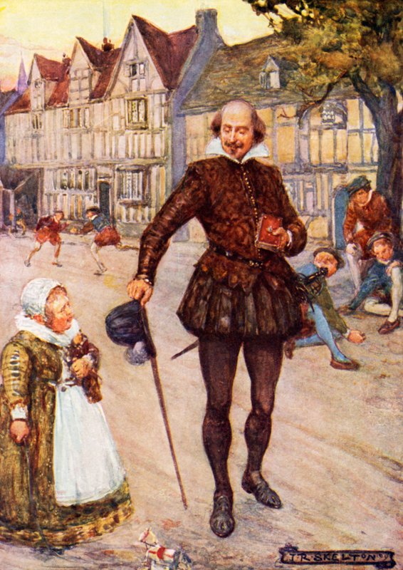 William Shakespeare ve Stratfordu nad Avonou od Joseph Ratcliffe Skelton