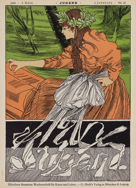 Ilustrace na obálce časopisu Jugend, 1896 od Joseph Rudolf Witzel