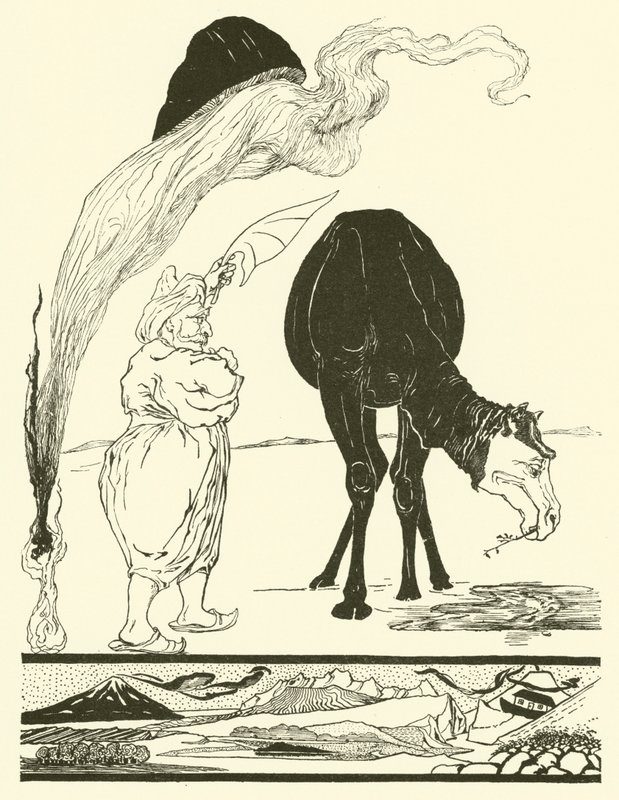 Djinn, který má na starosti všechny pouště (rytina) od Joseph Rudyard (after) Kipling