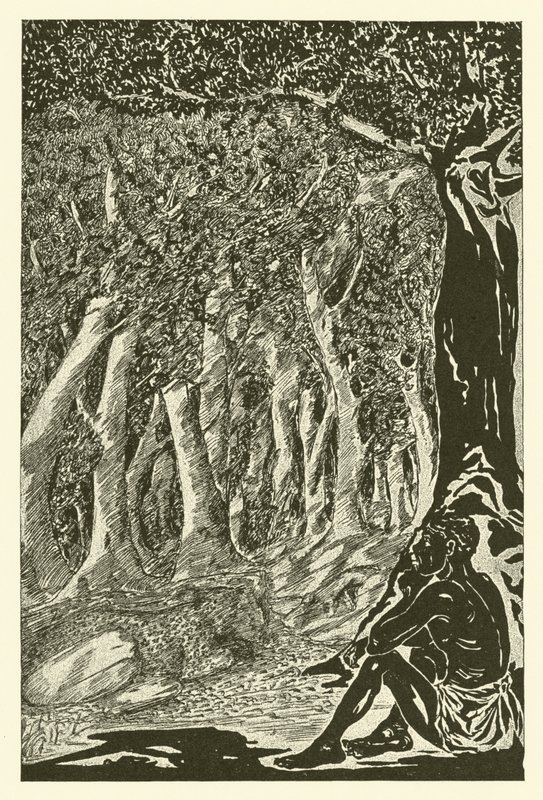 Leopard a Etiopský (rytina) od Joseph Rudyard (after) Kipling