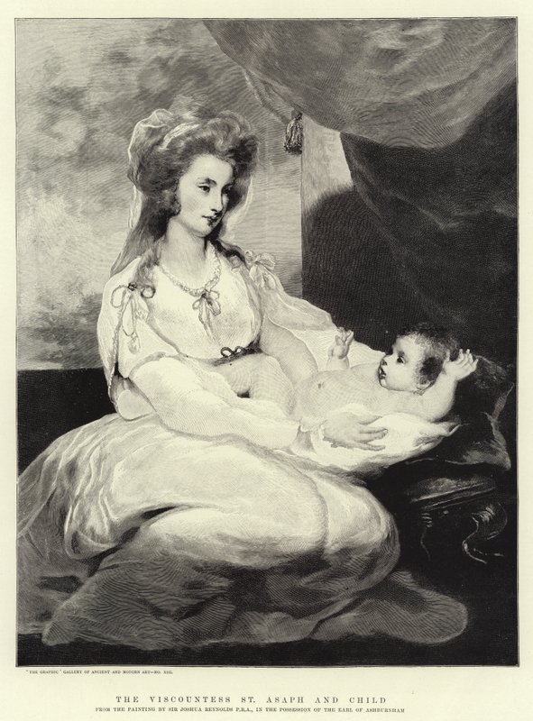 Vikomtesa St Asaph a dítě od Joshua Reynolds