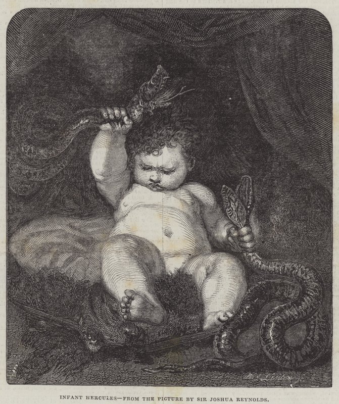 Nemluvně Herkules od Joshua Reynolds