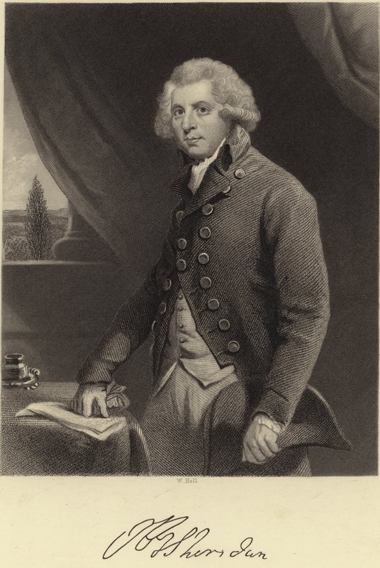 Richard Brinsley Sheridan od Joshua Reynolds