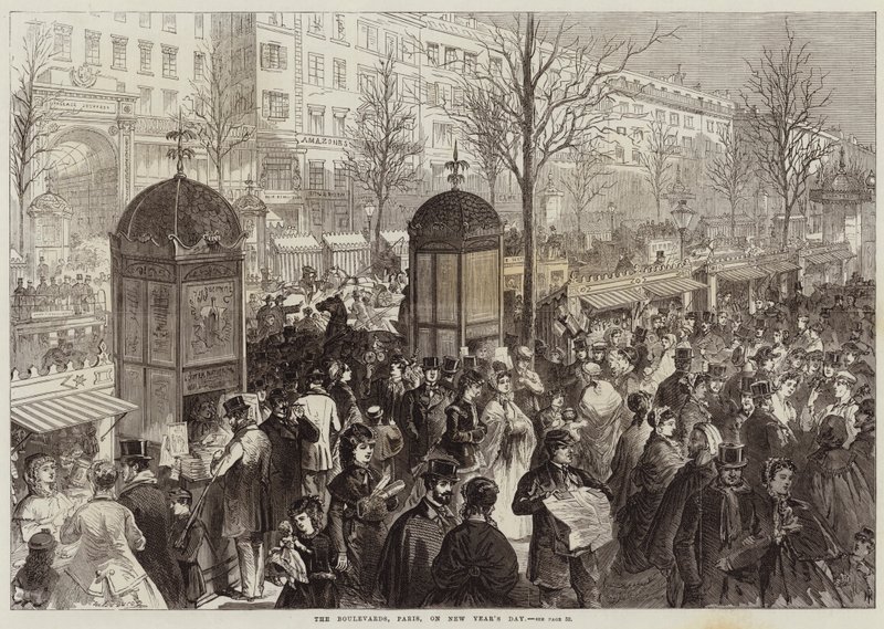 Boulevards, Paříž, na Nový rok od Jules Pelcoq