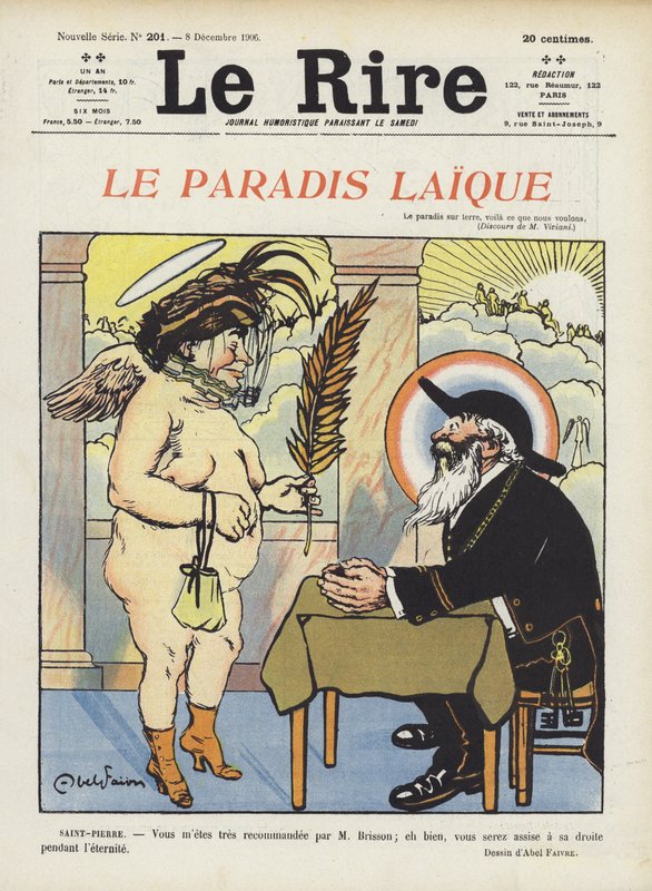 Světský ráj. Ilustrace pro Le Rire od Jules Abel Faivre