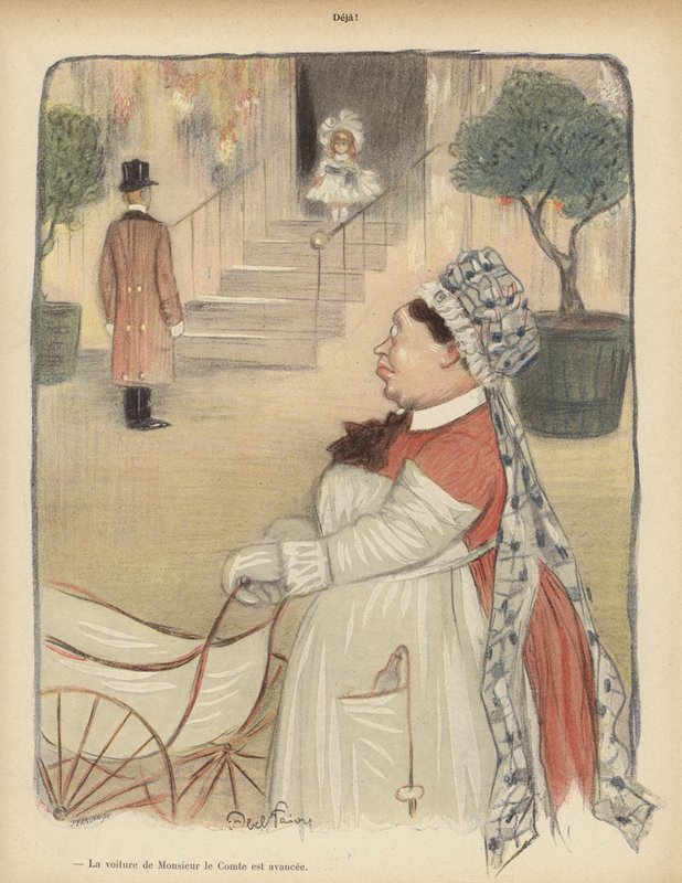 Už!: holčička otevírá dveře (barva litho) od Jules Abel Faivre