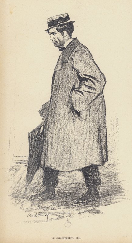 Sem (Georges Goursat) (1863-1934), francouzský karikaturista (litho) od Jules Abel Faivre