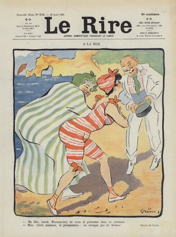 U moře. Ilustrace pro Le Rire od Jules Alexandre Gruen or Grun