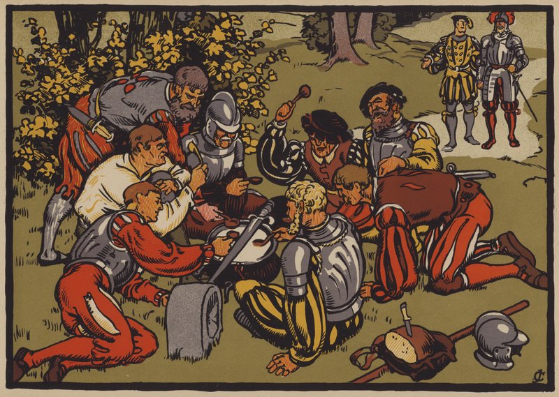 Krize reformace ve Švýcarsku (color litho) od Jules Courvoisier