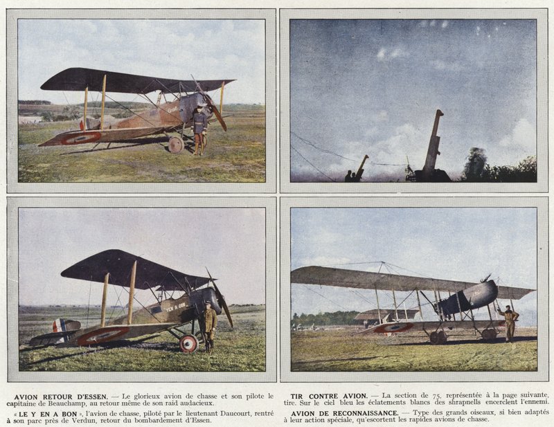 Návrat letadla z Essenu, Střelba proti letadlu, Existují dobří, Průzkumné letadlo od Jules Gervais Courtellemont