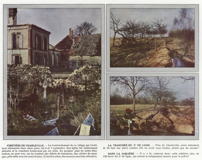 Charleville hřbitov, La Tranchee du 2e de Ligne, v Sabliere od Jules Gervais Courtellemont