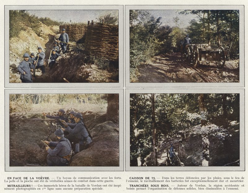 Před Voevre, Caisson of 75, Kulomety, Tranchees sous Bois od Jules Gervais Courtellemont