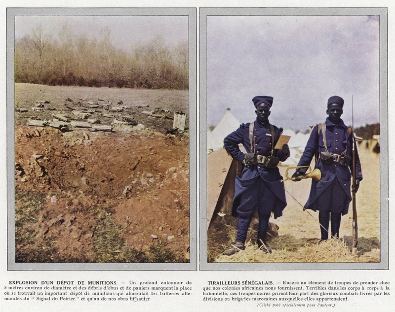 Exploze Muničního Skladu, Senegalské Tirailleurs od Jules Gervais Courtellemont
