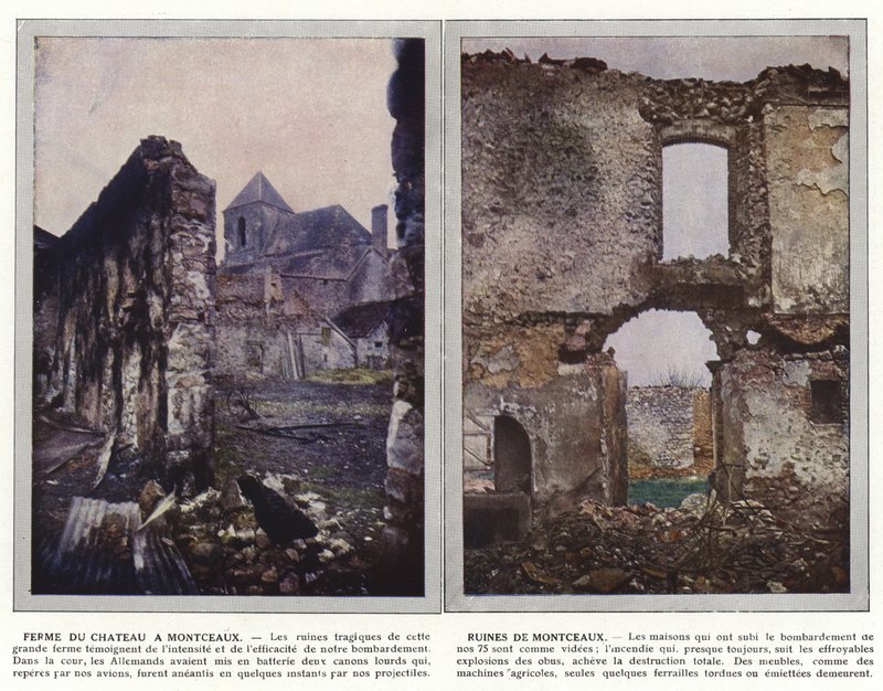 Zámecká farma v Montceaux, Ruiny Montceaux od Jules Gervais Courtellemont