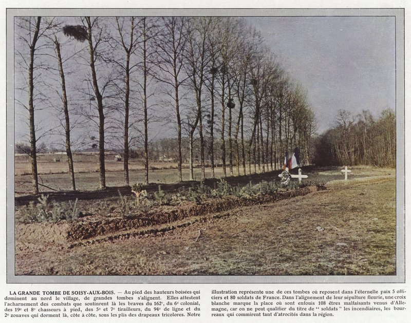 Fotografie Velké hrobky Soisy-aux-Bois od Jules Gervais Courtellemont