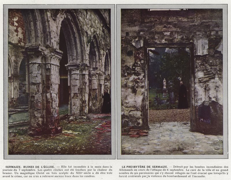 Sermaize, Ruiny kostela, Presbytář Sermaize od Jules Gervais Courtellemont