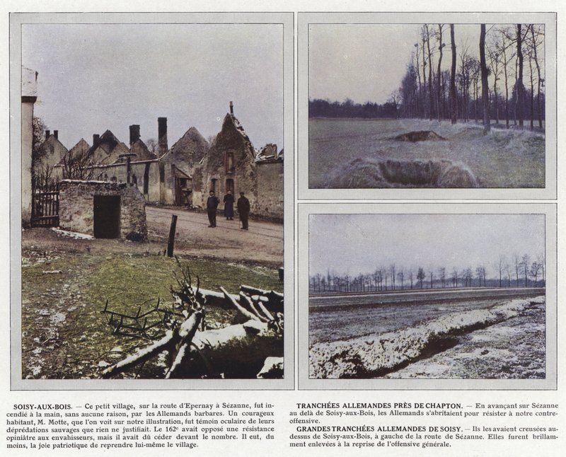 Soisy-aux-Bois, Německé příkopy u Chaptonu, Velkoněmecké tranše Soisy od Jules Gervais Courtellemont