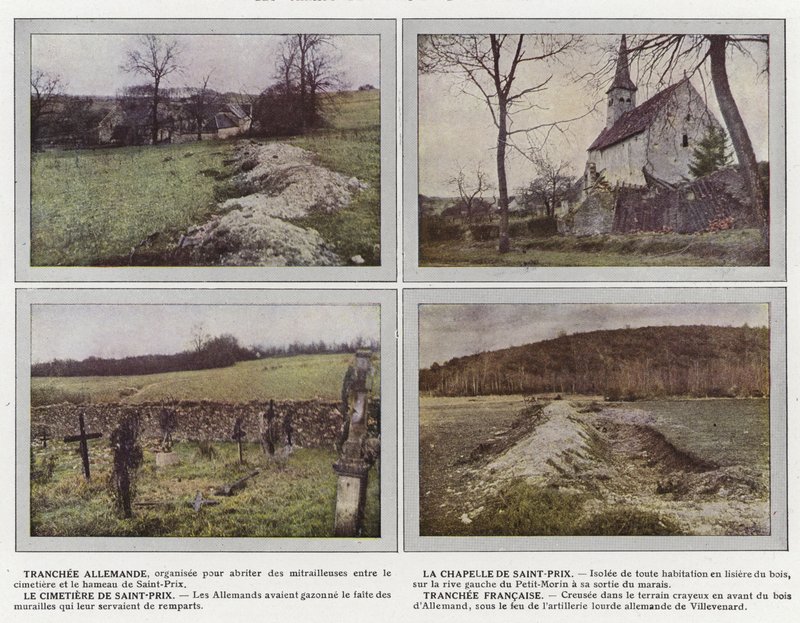 Tranchee Allemande, La Chapelle de Saint-Prix, Le Cimetiere de Saint-Prix, Tranchee Francaise od Jules Gervais Courtellemont