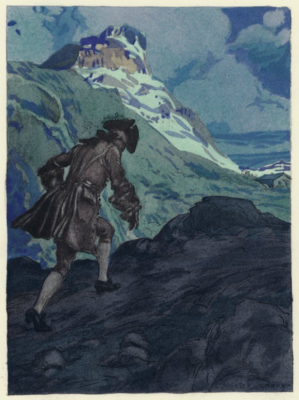 Ilustrace k pamětem Casanovy (barevná litografie) od Jules Marie Auguste Leroux