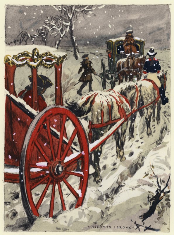 Ilustrace k pamětem Casanovy (barevná litografie) od Jules Marie Auguste Leroux
