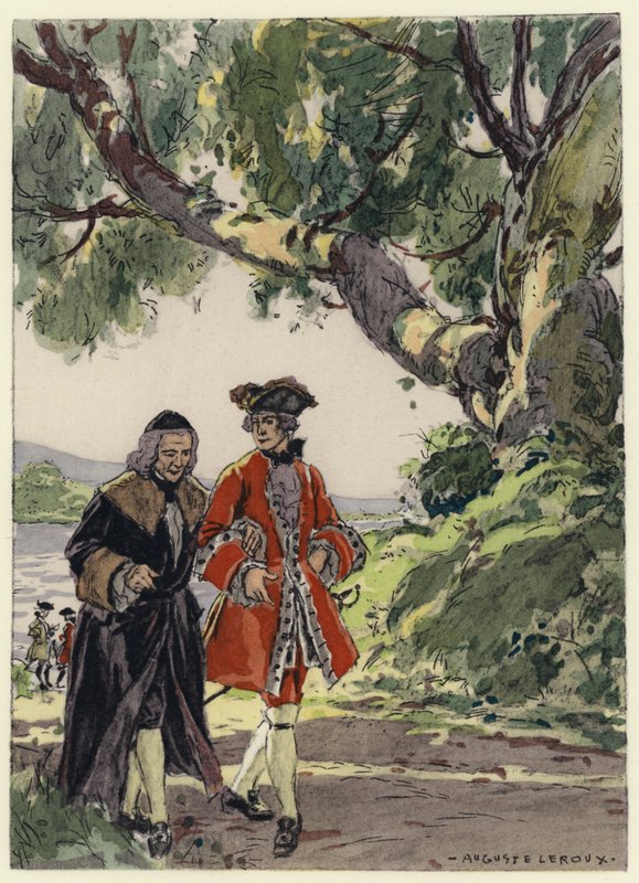 Ilustrace k pamětem Casanovy (barevná litografie) od Jules Marie Auguste Leroux