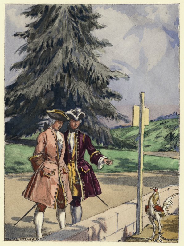 Ilustrace k pamětem Casanovy (barevná litografie) od Jules Marie Auguste Leroux