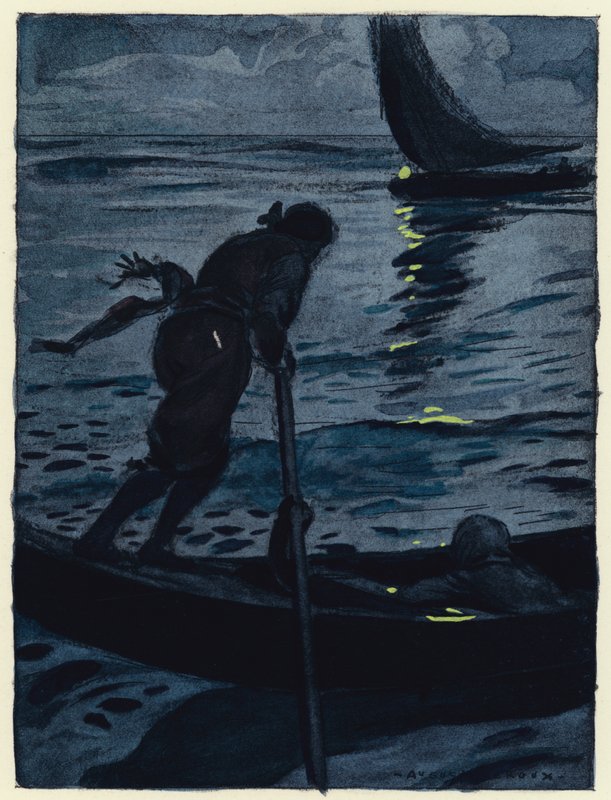 Ilustrace k pamětem Casanovy (barevná litografie) od Jules Marie Auguste Leroux