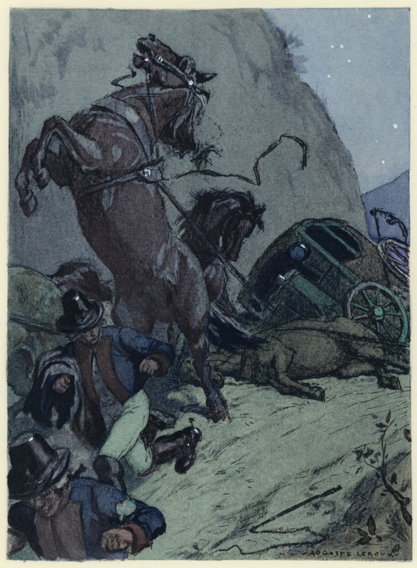 Ilustrace k pamětem Casanovy (barevná litografie) od Jules Marie Auguste Leroux