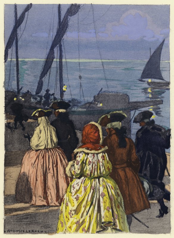 Ilustrace k pamětem Casanovy (barevná litografie) od Jules Marie Auguste Leroux