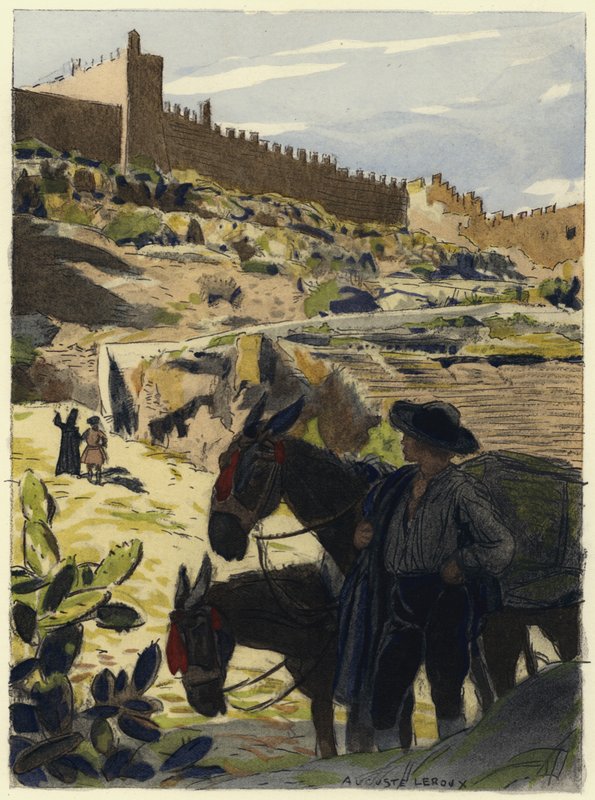 Ilustrace k pamětem Casanovy (barevná litografie) od Jules Marie Auguste Leroux