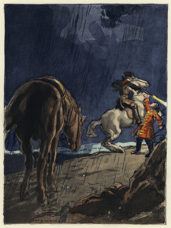 Ilustrace k pamětem Casanovy (barevná litografie) od Jules Marie Auguste Leroux