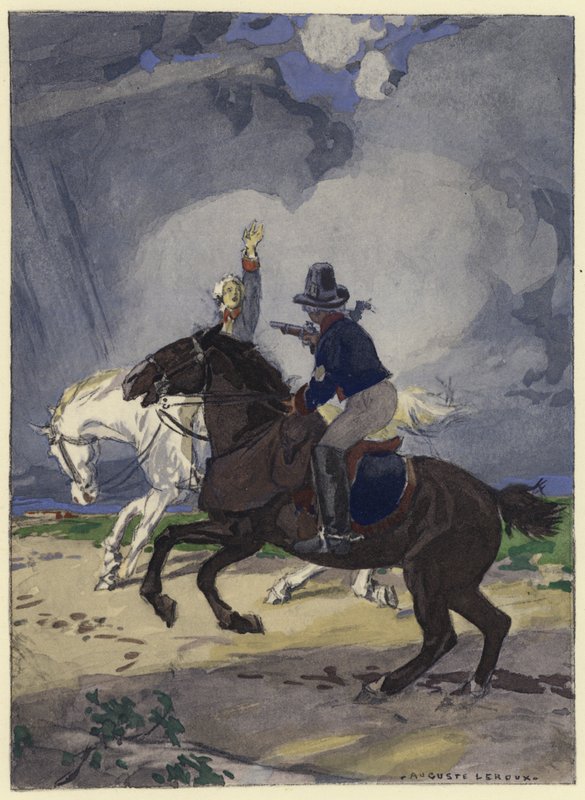 Ilustrace k pamětem Casanovy (barevná litografie) od Jules Marie Auguste Leroux