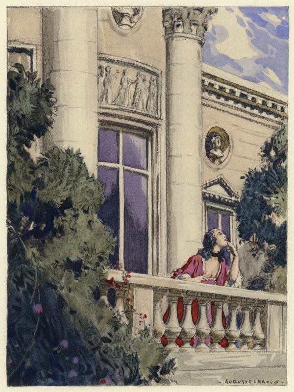 Ilustrace k pamětem Casanovy (barevná litografie) od Jules Marie Auguste Leroux