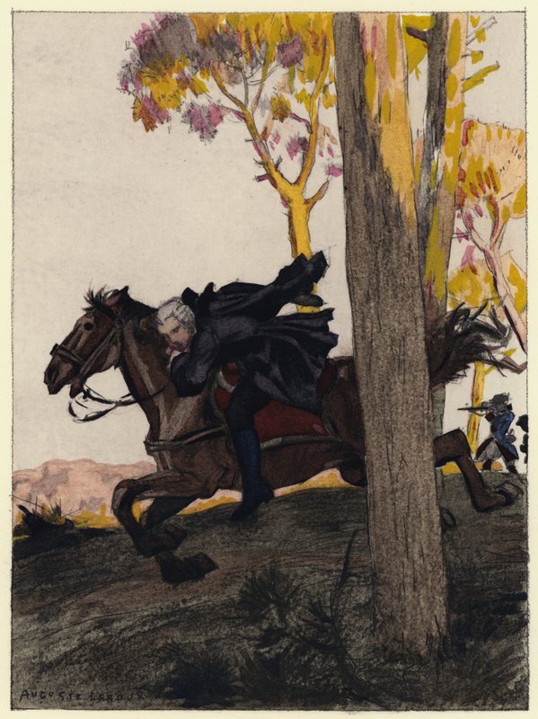 Ilustrace k pamětem Casanovy (barevná litografie) od Jules Marie Auguste Leroux