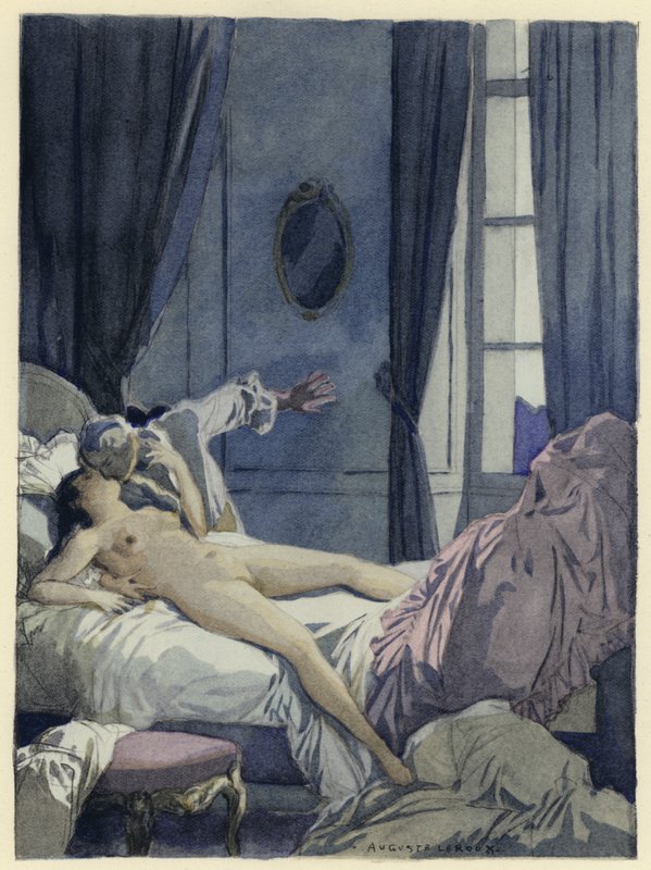 Ilustrace k pamětem Casanovy (barevná litografie) od Jules Marie Auguste Leroux