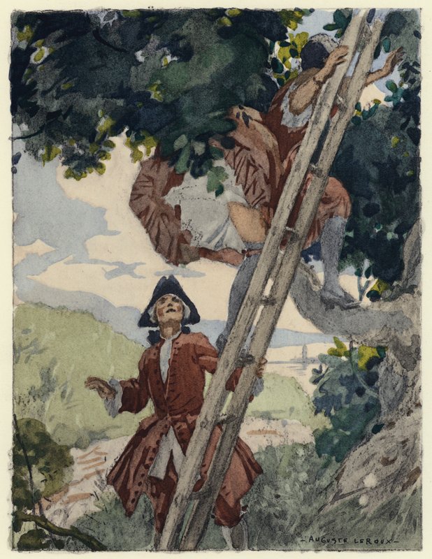 Ilustrace k pamětem Casanovy (barevná litografie) od Jules Marie Auguste Leroux