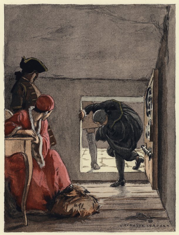 Ilustrace k pamětem Casanovy (barevná litografie) od Jules Marie Auguste Leroux