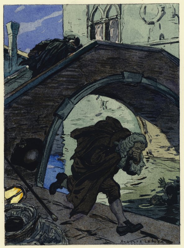 Ilustrace k pamětem Casanovy (barevná litografie) od Jules Marie Auguste Leroux
