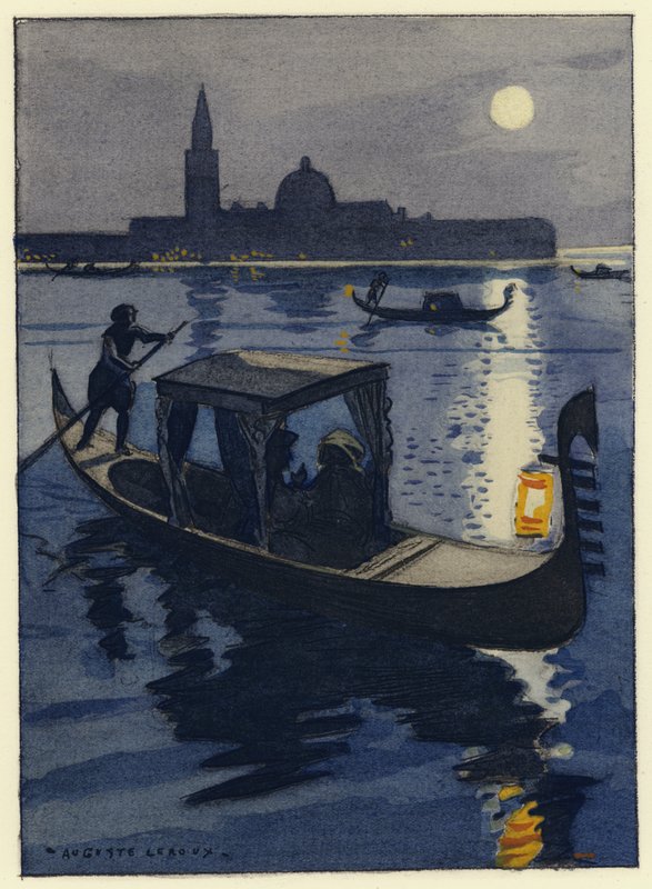 Ilustrace k pamětem Casanovy (barevná litografie) od Jules Marie Auguste Leroux