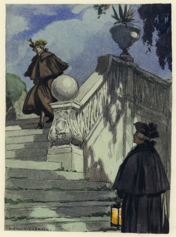 Ilustrace k pamětem Casanovy (barevná litografie) od Jules Marie Auguste Leroux