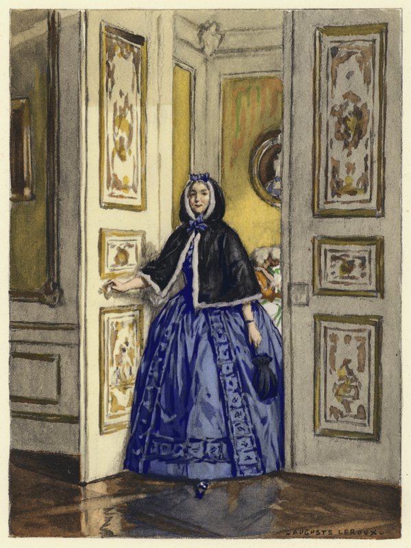 Ilustrace k pamětem Casanovy (barevná litografie) od Jules Marie Auguste Leroux